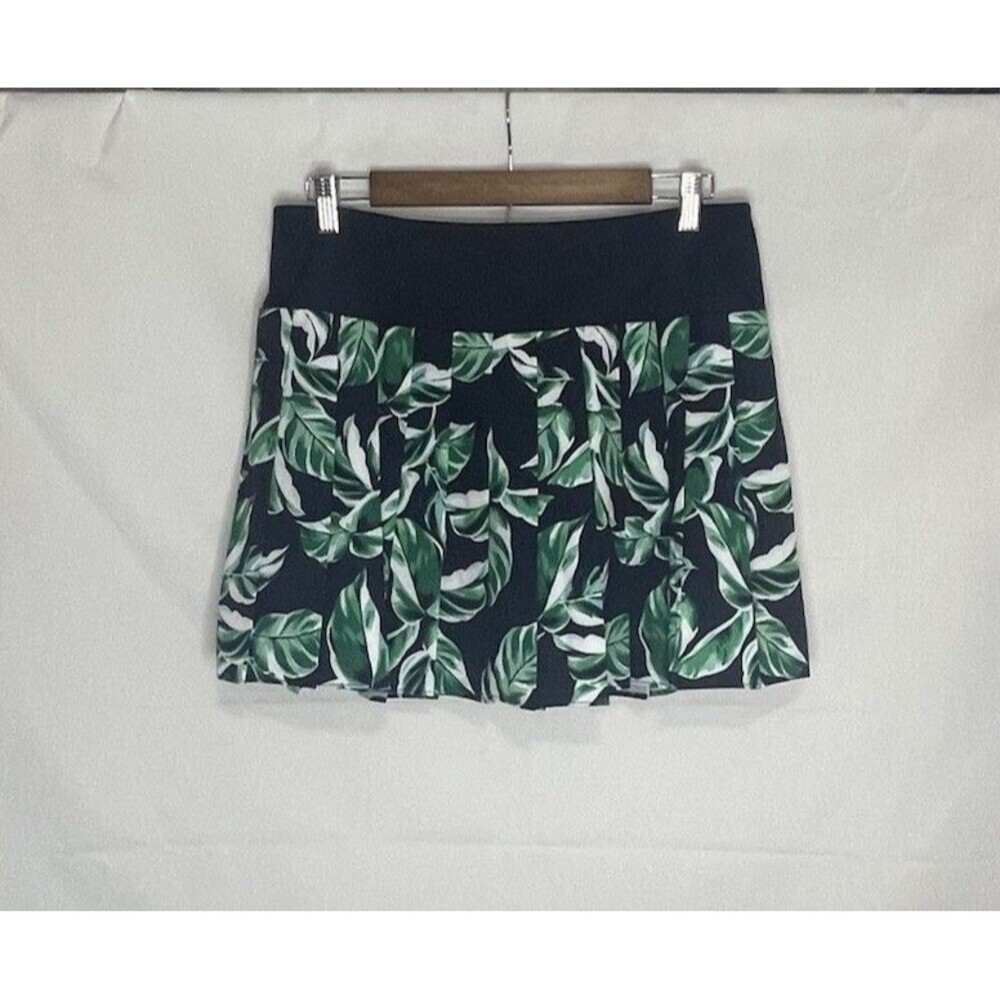 Tommy Bahama Active Skort Women’s M Leaf Print Navy Lined Shorts Pocket Stretch